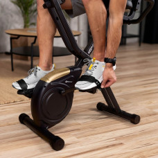 Велотренажер Hop-Sport HS-3030X Apeks X-Bike чорно-золотистий, код: 5902308241046