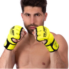 Рукавички для змішаних єдиноборств MMA Zelart XS, лимонний, код: BO-5699_XSY