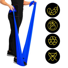 Стрічка-еспандер Generation Fitness 6-9 кг 200х15х0.4 см S blue, код: 523565-AX
