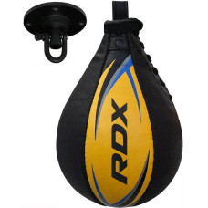 Пневмогруша боксерська RDX 2Y Boxing Speed Ball Leather Multi Yellow/Blue, код: 2SBL-S2YU