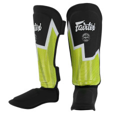 Захист гомілки та стопи для єдиноборств Fairtex, розмір M, чорний-салатовий, код: BO-9486_MBKLG