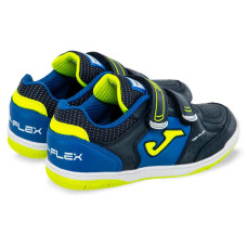 Футзалки взуття для міні-футболу дитяче на липучці Joma Top Flex 36-EUR/35-UKR, темно-синій-синій, код: TPJW2403INV_35