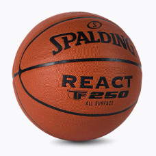 М"яч баскетбольний Spalding React TF-250 FIBA №6, помаранчевий, код: 689344406961