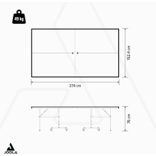 Тенісний стіл Joola Outdoor J100A Grey (11647), код: 931430-SVA