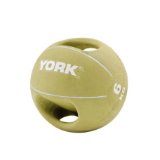 М'яч медбол 6кг York Fitness із двома ручками, салатовий, код: 20014961807329