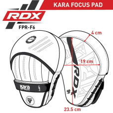 Лапи боксерські RDX F6 Kara Matte White, код: FPR-F6MW