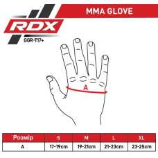 Рукавиці для ММА RDX Aura Plus T-17 L, чорний-золотий, код: GGR-T17BGL-L+