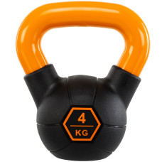 Гиря тренувальна цільна гумова LiveUp Urethane Competition Kettlebell 4кг, -помаранчевий, код: UAZE5336-4