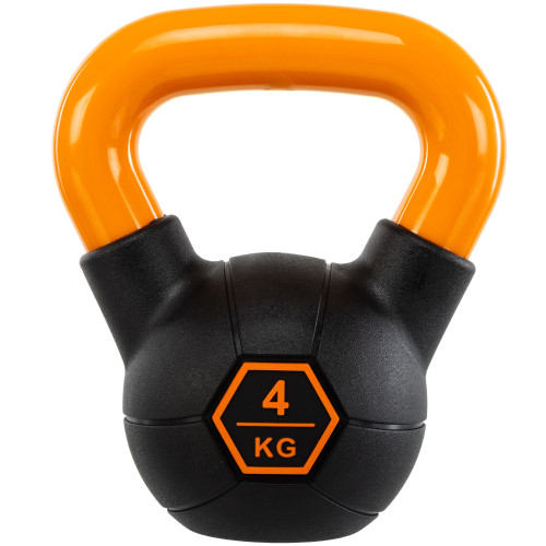 Гиря тренувальна цільна гумова LiveUp Urethane Competition Kettlebell 4кг, -помаранчевий, код: UAZE5336-4