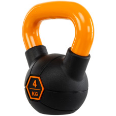 Гиря тренувальна цільна гумова LiveUp Urethane Competition Kettlebell 4кг, -помаранчевий, код: UAZE5336-4