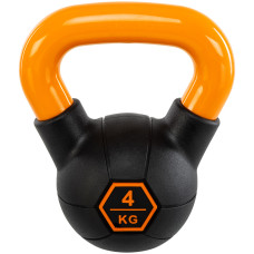 Гиря тренувальна цільна гумова LiveUp Urethane Competition Kettlebell 4кг, -помаранчевий, код: UAZE5336-4