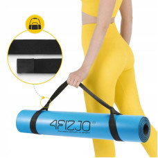 Килимок для йоги та фітнесу 4Fizjo PU 1830x680x4 мм, синій, код: P-5907739319555