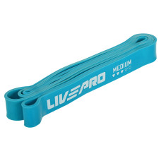 Гума петля для підтягувань та тренувань стрічка силова LiveUp Super Band Medium 16-39кг, синій, код: LP8410-M