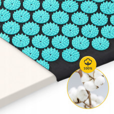 Килимок акупунктурний з валиком 4Fizjo Classic Mat Аплікатор Кузнєцова Black/Blue, код: P-5905973402385