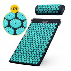 Килимок акупунктурний з валиком 4Fizjo Classic Mat Аплікатор Кузнєцова Black/Blue, код: P-5905973402385