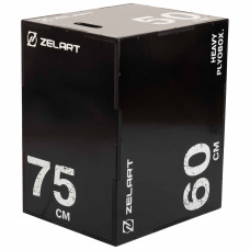 Пліобокс для кросфіту Zelart Wood Plyo Box 1шт, 75см, чорний, код: TA-4774-2