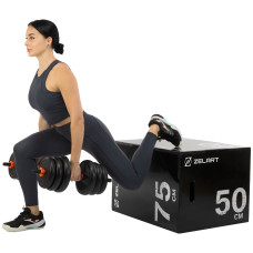 Пліобокс для кросфіту Zelart Wood Plyo Box 1шт, 75см, чорний, код: TA-4774-2