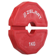 Блини диски змінні гумові Zelart Rubber Change Plates 1 кг, червоний, код: TA-1692-1
