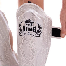 Захист гомілки та стопи для єдиноборств Top King Super Snake M білий-срібний, код: TKSGSS-02_MWGR-S52