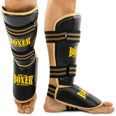 Захист гомілки та стопи для єдиноборств Boxer New, розмір XL, чорний, код: 2004-4-N_XLBK
