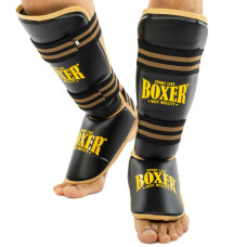 Захист гомілки та стопи для єдиноборств Boxer New, розмір XL, чорний, код: 2004-4-N_XLBK