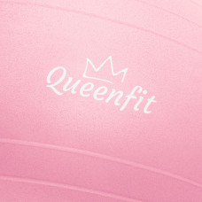 Фітбол Queenfit 65см світло-рожевий + насос, код: 5907766669982
