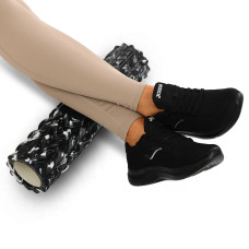 Роллер масажний циліндр (ролик мфр) Grid Spine Roller EVA LiveUp 45см, чорний, код: LP8233