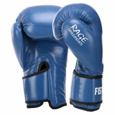 Боксерські рукавиці шкіряні Fistrage 14oz, синій, код: VL-4295_14BL