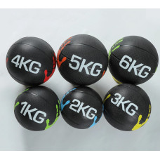 Медбол Generation Fitness FF42C1C-4kg, 4 кг, чорний-червоний, код: 522832-AX