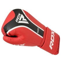 Боксерські рукавиці RDX Aura Plus T-17 12 унцій, червоний-чорний, код: BGR-T17RB-12OZ+