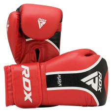 Боксерські рукавиці RDX Aura Plus T-17 12 унцій, червоний-чорний, код: BGR-T17RB-12OZ+