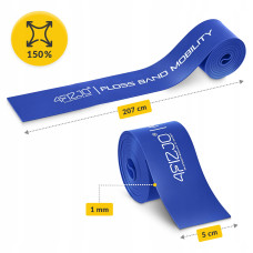 Стрічка компресійна для флосингу 4Fizjo Floss Band 2070x50x1 мм, синій, код: P-5905973405218