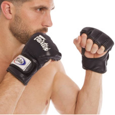 Рукавички для змішаних єдиноборств MMA Fairtex шкіра розмір XL, синій, код: FGV12_XLBL