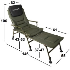 Крісло-ліжко коропове Ranger Carp SL-112, зелений, код: RA 2251