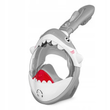 Маска для снорклінгу дитяча Tsunami Shark повнолицьова, сірий код: P-5905973405447