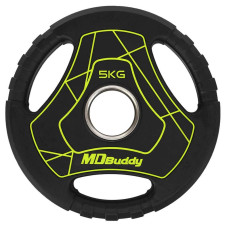 Диски поліуретанові MD Buddy 5кг, чорний, код: TA-9647-5-S52