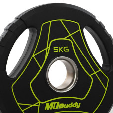 Диски поліуретанові MD Buddy 5кг, чорний, код: TA-9647-5-S52