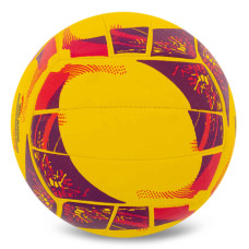 М'яч волейбольний Hard Touch Composite Leather №5, жовтий-рожевий, код: VB-4058_YP