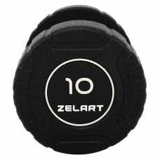 Гантель цільна професійна CPU покриття Zelart 1х10кг, чорний, код: TA-3111-10