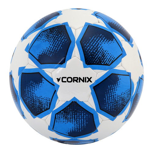 М"яч футбольний Cornix StarGlide №5, синій-білий, код: XR-0379