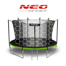 Батут Neo-Sport з внутрішньою сіткою 12 футів 374 см, чорно-зелений, код: NS-12W231-IN