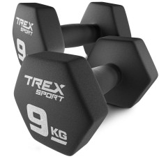 Гантелі для фітнесу неопренові TREX Sport TX-090VD 2x9кг, код: 5902308231290