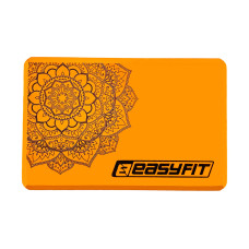 Блок для йоги EasyFit EVA з малюнком помаранчевий, код: EF-1819-O-EF