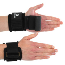 Гаки для підтягування і тяги на зап'ястя Ezous Weightlifting Hook 2 шт, чорний, код: B-13