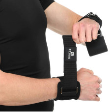 Гаки для підтягування і тяги на зап'ястя Ezous Weightlifting Hook 2 шт, чорний, код: B-13