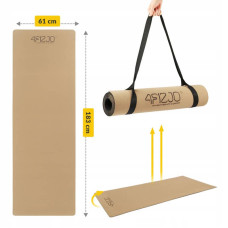 Килимок для йоги та фітнесу 4Fizjo Cork 1800x610x4 мм, код: P-5907739319562