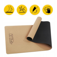 Килимок для йоги та фітнесу 4Fizjo Cork 1800x610x4 мм, код: P-5907739319562