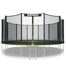 Садовий батут Zipro Jump Pro з вуличною сіткою 16FT 496 см, зелений-чорний, код: 5902659840752-IN