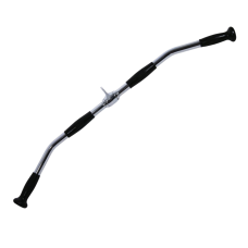 Ручка для верхньої тяги York Fitness 91см вигнута з гумовими рукоятками, хром, код: 00014961361599