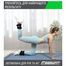 Обтяжувачі для ніг та рук з металом EasyFit Comfort 2х3 кг, чорний, код: EF-1030-BK-EF